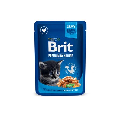 Корм Brit Premium консервований для кошенят з куркою 100г 100274/506026 фото