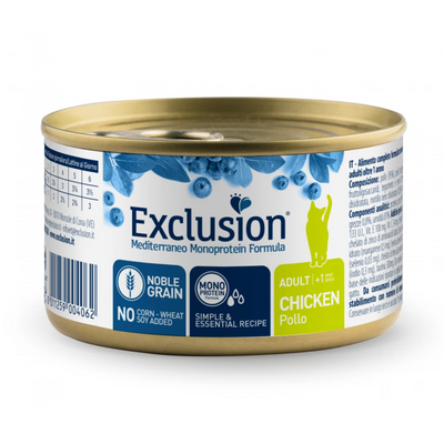 Exclusion Adult Chicken 85г консерви для дорослих котів усіх порід з куркою 8011259004017 фото