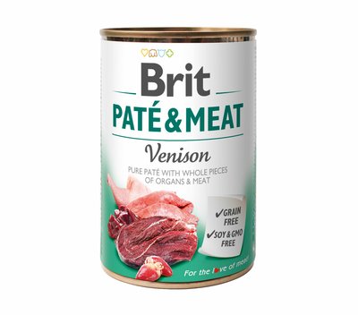 Вологий корм Brit Care Pate & Meat для собак, з олениною, 400 г 100866/100078/0328 фото