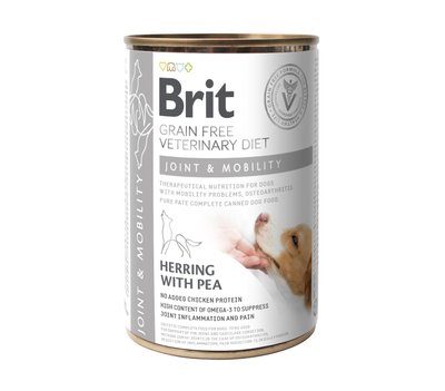 Вологий корм Brit GF VetDiet Joint & Mobility для собак, підтримка здоров'я суглобів, оселедець, індичка та горошок, 400г 100271/5996 фото