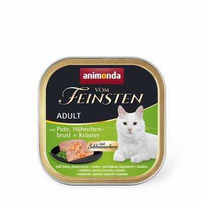 Корм Animonda Vom Feinsten для дорослих котів, з індичкою, курячою грудкою і травами 100г AM-83265 фото