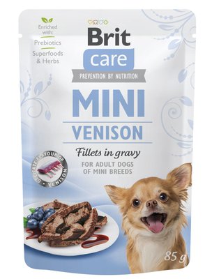 Вологий корм Brit Care Mini для собак, з філе дичини в соусі, 85г 100220/4456/100915 фото