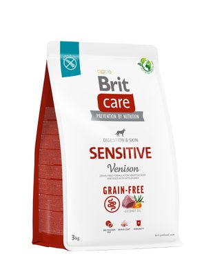 Сухий корм Brit Care Dog Grain-free Sensitive для собак з чутливим травленням, беззерновий з олениною, 3кг 172209 фото