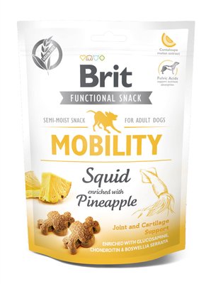 Функціональні ласощі Brit Care Mobility кальмар з ананасом для собак, 150г 111417/9932 фото