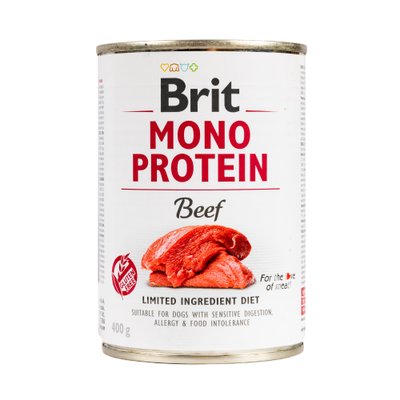 Вологий корм Brit Mono Protein Beef для собак, з яловичиною, 400 г 100831/100057/9766 фото