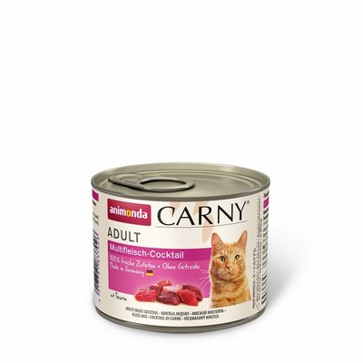 Вологий корм Animonda Carny для дорослих котів, мультим'ясний коктейль, 200г AM-83702 фото