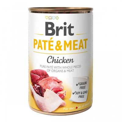 Вологий корм Brit Care Pate & Meat для собак, з куркою, 400 г 100859/100073/0281 фото