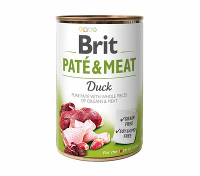 Вологий корм Brit Care Pate & Meat для собак, з качкою, 400 г 100860/100075/0304 фото