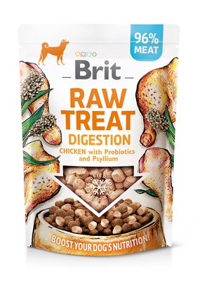 Ласощі для собак Brit Raw Treat freeze-dried Digestion для травлення, курка, 40 г 112131 фото