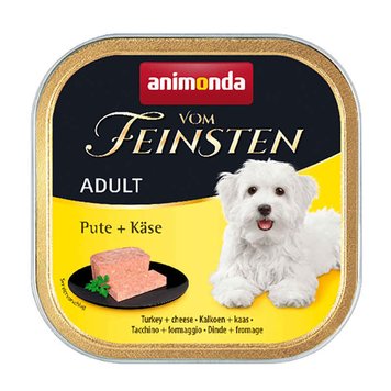 Вологий корм Animonda Vom Feinsten для дорослих собак, з індичкою та сиром, 150 г AM-82318 фото