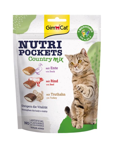 Вітамінні ласощі GimCat Nutri Pockets Кантрі мікс для котів, 150 г G-419183/419275 фото