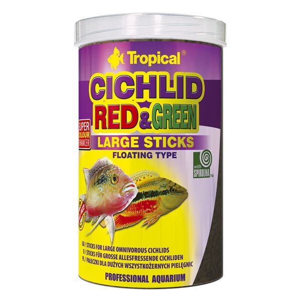 Сухий корм Tropical Cichlid Red & Green Medium Sticks для всіх цихлід, 300 г (палички) 63736_ord фото