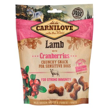 Ласощі Carnilove Dog Crunchy Snack для собак, ягня та журавлина, 200 г 100405/7250 фото