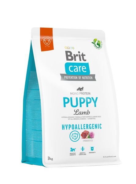 Сухий корм Brit Care Dog Hypoallergenic Puppy для цуценят, гіпоалергенний з ягням, 3кг 172212 фото