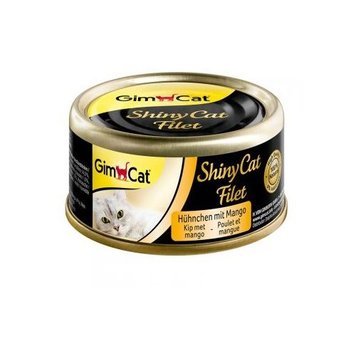 Вологий корм GimCat Shiny Cat Filet для котів, курка та манго, 70 г G-412979 / 413792 фото
