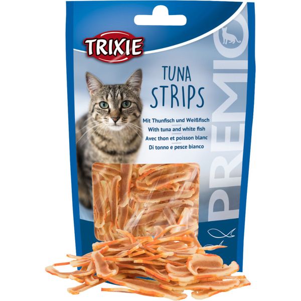Ласощі Trixie Premio Tuna Strips для котів з тунцем і білою рибою 20 г 42746 фото