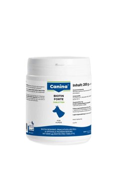Вітаміни Canina Biotin Forte Tabletten для собак, інтенсивний курс для шерсті, 200 г (60 табл) 101108 AD_pause фото