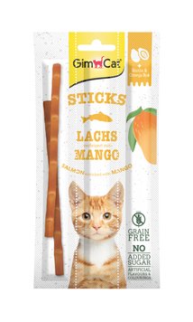 Ласощі GimCat М’ясні палички для котів, з лососем та манго, 3 шт по 5 г G-420943/420554 фото