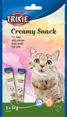 Ласощі Trixie Creamy Snacks для котів з куркою 5 шт x 14 г 42681 фото