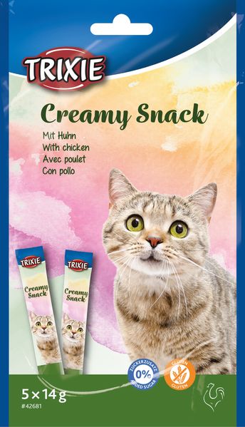 Ласощі Trixie Creamy Snacks для котів з куркою 5 шт x 14 г 42681 фото