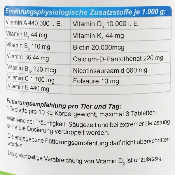 Вітаміни Canina V25 Vitamintabletten для собак, полівітамінний комплекс, 700 г (210 табл) 110124 AD фото