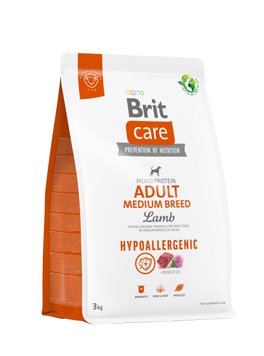 Сухий корм Brit Care Dog Hypoallergenic Adult Medium Breed для собак середніх порід, гіпоалергенний з ягням, 3кг 172215 фото