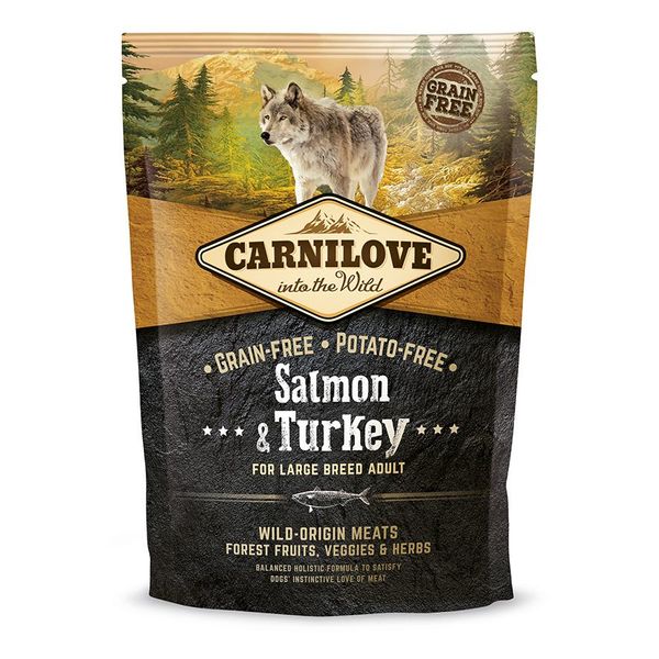 Сухий корм Carnilove Salmon & Turkey для дорослих собак великих порід, лосось та індичка, 1.5 кг 150828/8952 фото