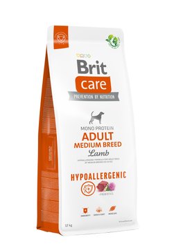 Сухий корм Brit Care Dog Hypoallergenic Adult Medium Breed для собак середніх порід, гіпоалергенний з ягням, 12кг 172216 фото