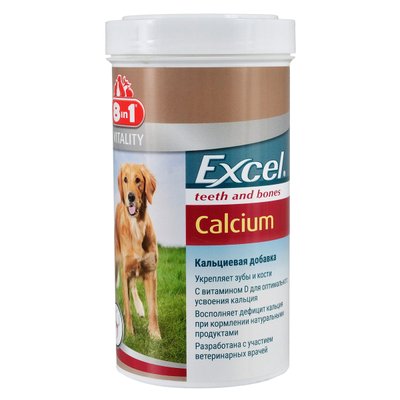 Вітаміни 8in1 Excel «Calcium» для собак, кальцій, 880 шт (для зубів та кісток) 660891 /115540 фото