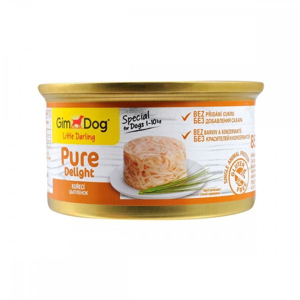 Вологий корм GimDog LD Pure Delight для собак мініатюрних порід, з куркою, 85 г G-513140 /003 фото