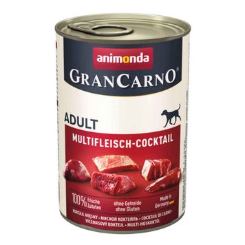 Вологий корм Animonda GranCarno для дорослих собак, мультим'ясний коктейль, 400 г AM-82730 фото