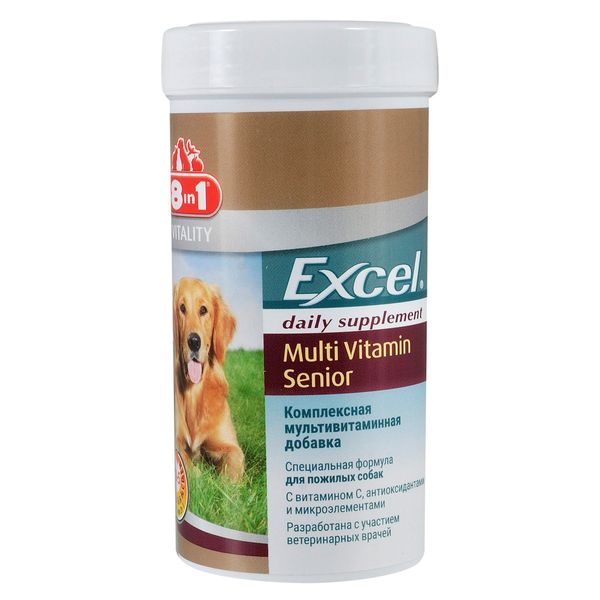 Вітаміни 8in1 Excel «Multi Vitamin Senior» для літніх собак, 70 шт (мультивітамін) 660436 /108696 фото