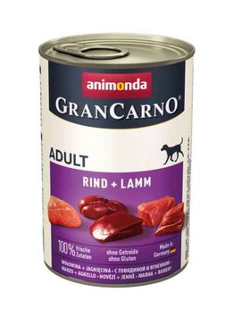 Вологий корм Animonda GranCarno для дорослих собак, з яловичиною та ягням, 400 г AM-82733 фото