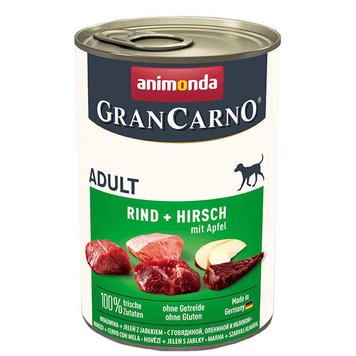 Вологий корм Animonda GranCarno для дорослих собак, з яловичиною, олениною та яблуком, 400 г AM-82753 фото