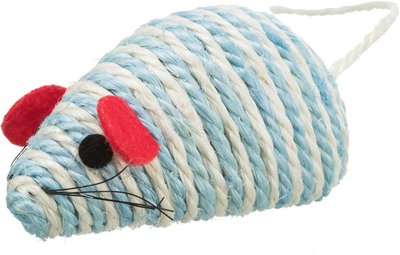 Іграшка Trixie Мишка з брязкальцем для котів, 10 см (сизаль) 4074 фото