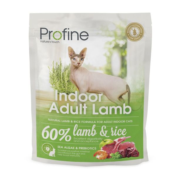 Сухий корм Profine Indoor для котів, які живуть в приміщенні, з ягням та рисом, 300 г 170568/7725 фото