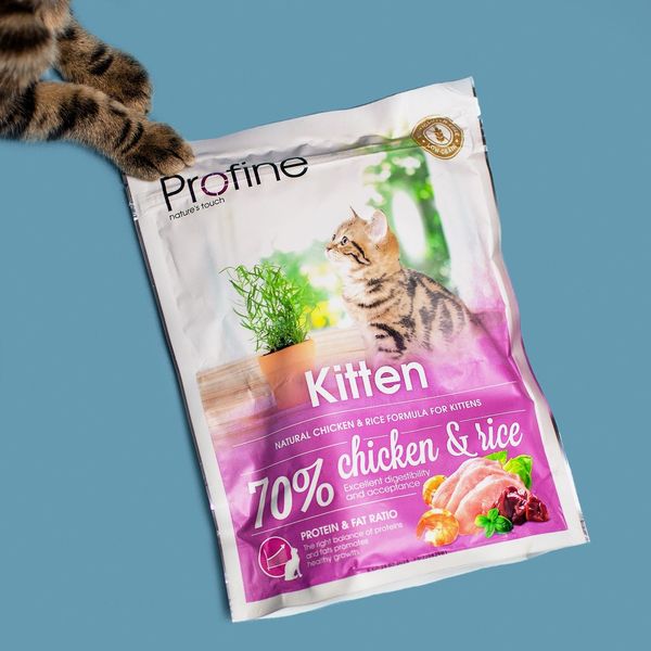 Сухий корм Profine Kitten для кошенят, з куркою та рисом, 300 г 170559/7633 фото