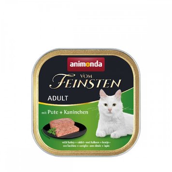 Вологий корм Animonda Vom Feinsten для котів, з індичкою та кроликом, 100 г AM-83205 фото