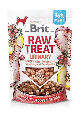 Ласощі для собак Brit Raw Treat freeze-dried Urinary для профілактики сечокам'яної хвороби, індичка, 40 г 112134 фото