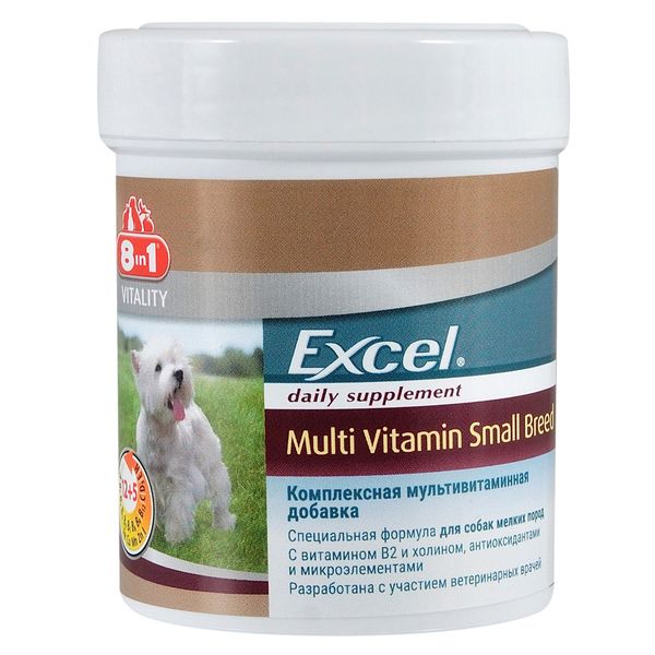 Вітаміни 8in1 Excel «Multi Vitamin Small Breed» для собак дрібних порід, 70 шт (мультивітамін) 660471 /109372 фото