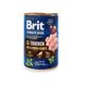 Вологий корм Brit Premium by Nature для собак, курка з курячим серцем, 400 г 100405/8522 фото 1