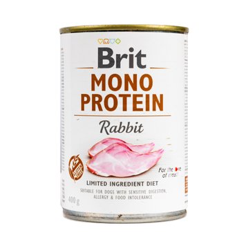 Вологий корм Brit Mono Protein Rabbit для собак, з кроликом, 400 г 100835/100061/9797 фото