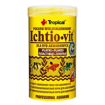 Сухий корм Tropical Ichtio-Vit для всіх акваріумних риб, 50 г (пластівці) 77004 фото