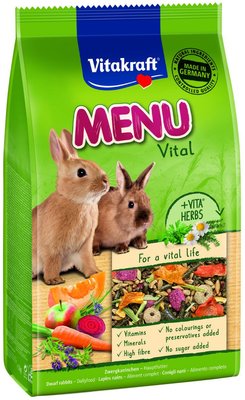 Корм Vitakraft Premium Menu Vital для кроликів, 1 кг 29219 фото