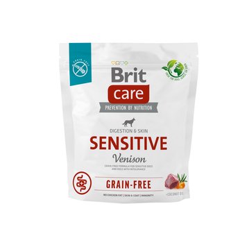 Сухий корм Brit Care Dog Grain-free Sensitive для собак з чутливим травленням, беззерновий з олениною, 1кг 172208 фото