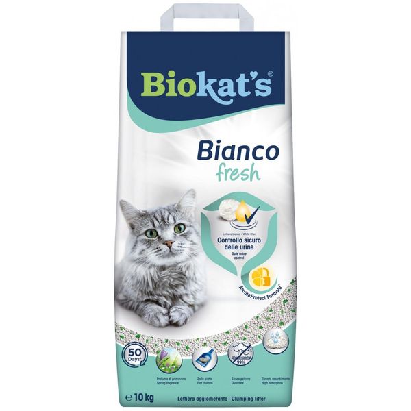 Наповнювач Biokats Bianco Fresh для котячого туалету бентонітовий, 10 кг G-75.64 фото