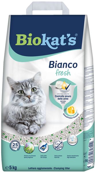 Наповнювач Biokats Bianco Fresh для котячого туалету бентонітовий, 5 кг G-75.65 фото