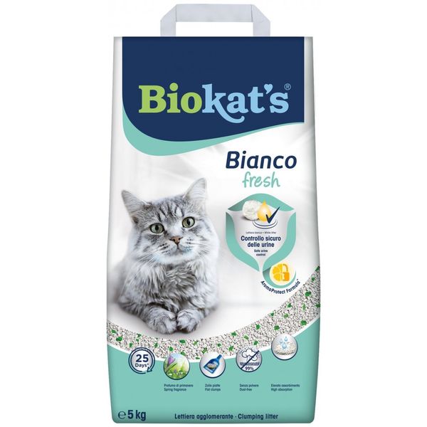 Наповнювач Biokats Bianco Fresh для котячого туалету бентонітовий, 5 кг G-75.65 фото