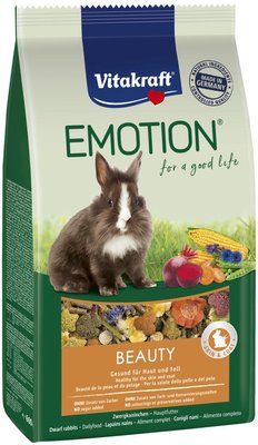 Корм Vitakraft Emotion Beauty Selection для довгошерстих кроликів, для шкіри та шерсті, 600 г 31455/33745 фото