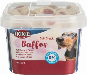Ласощі Trixie Soft Snack Baffos для собак з яловичиною відро 140 г 31508 фото
